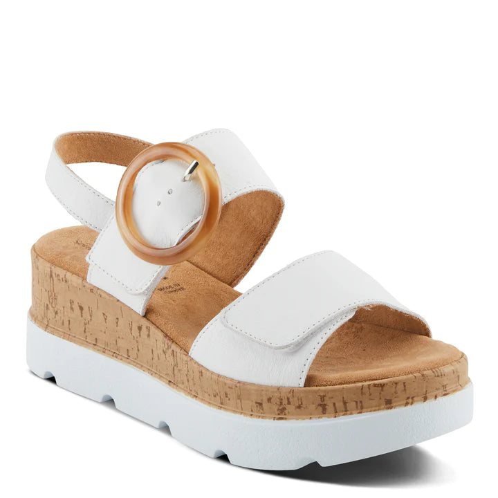 Women's Spring Step Abarah Sandals Color: White  1