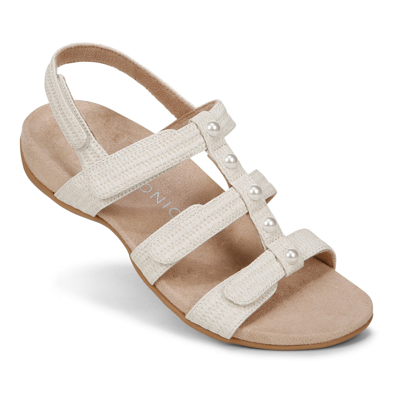 Women's Vionic Amber Pearl Sandal Color: Cream Woven 4