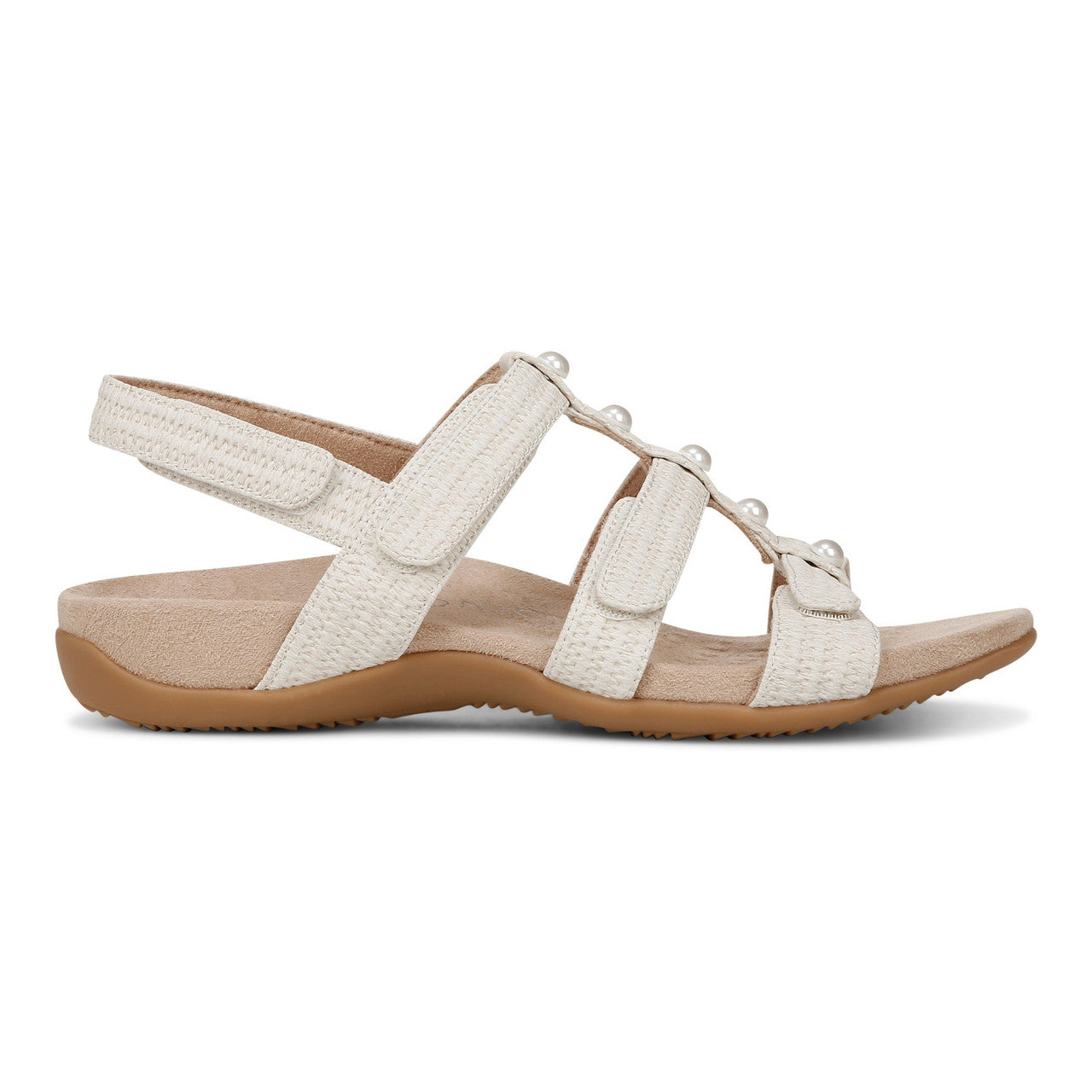 Women's Vionic Amber Pearl Sandal Color: Cream Woven 2