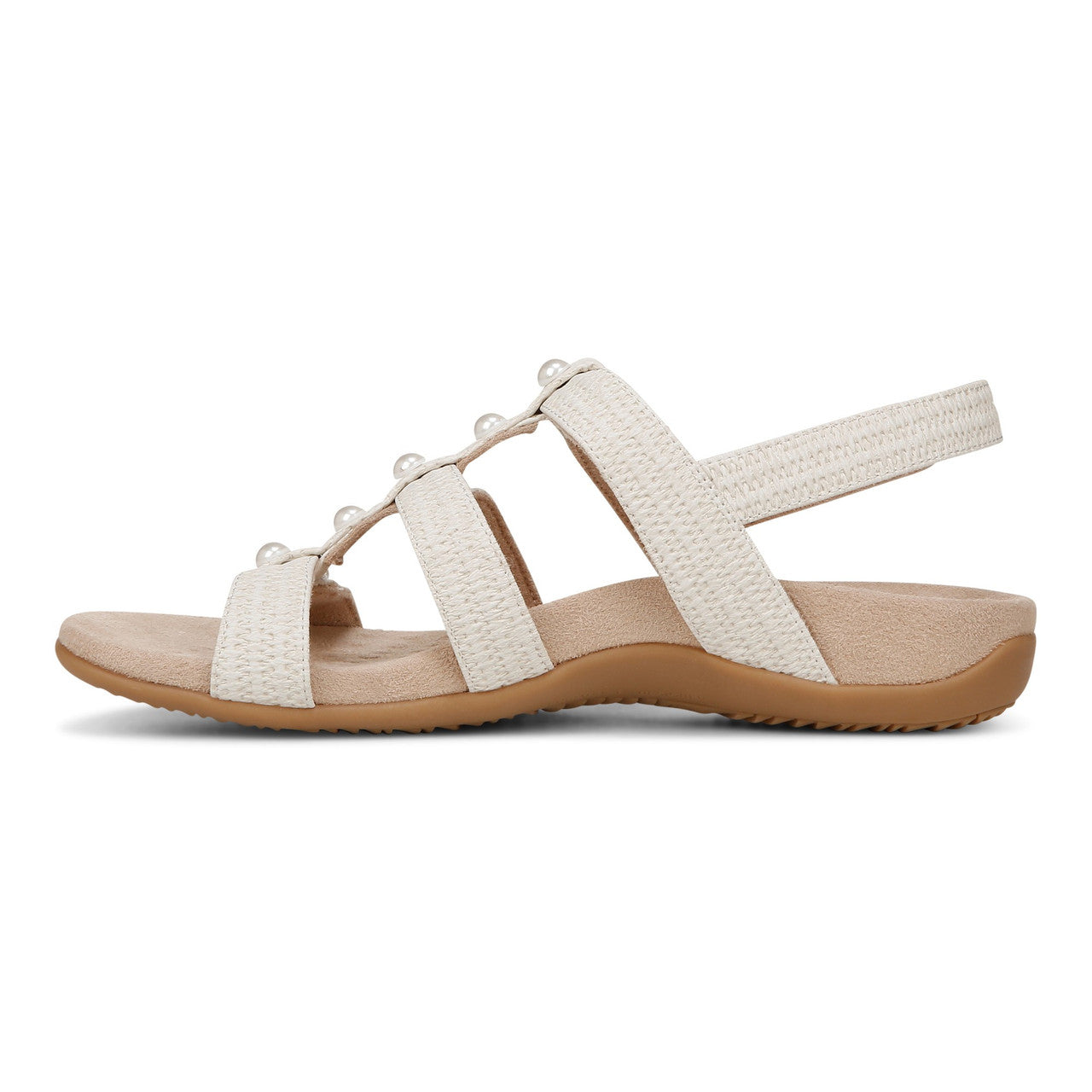 Women's Vionic Amber Pearl Sandal Color: Cream Woven 5