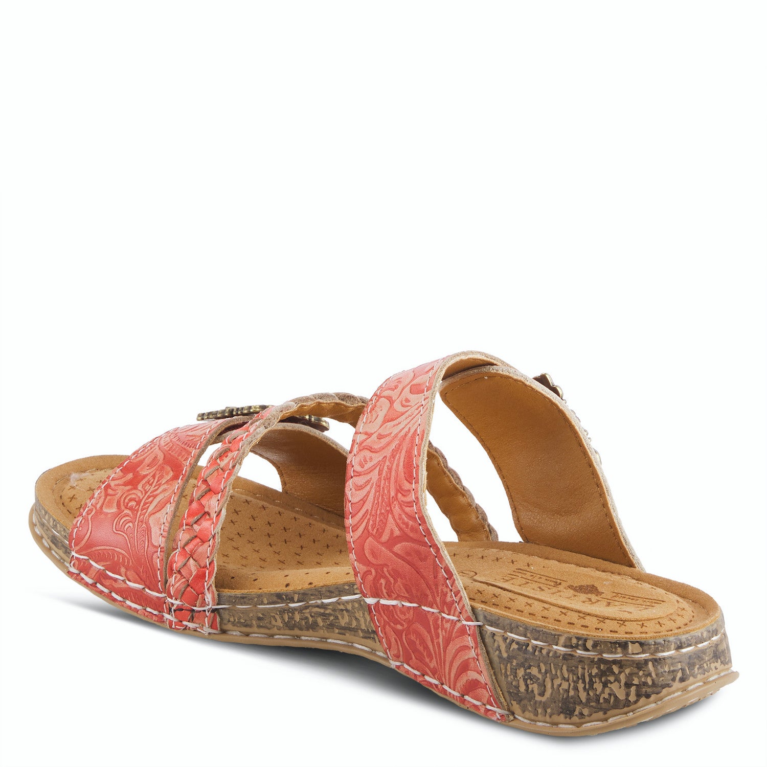Women's Spring Step L'Artiste Astra Slide Sandal Color: Red 7