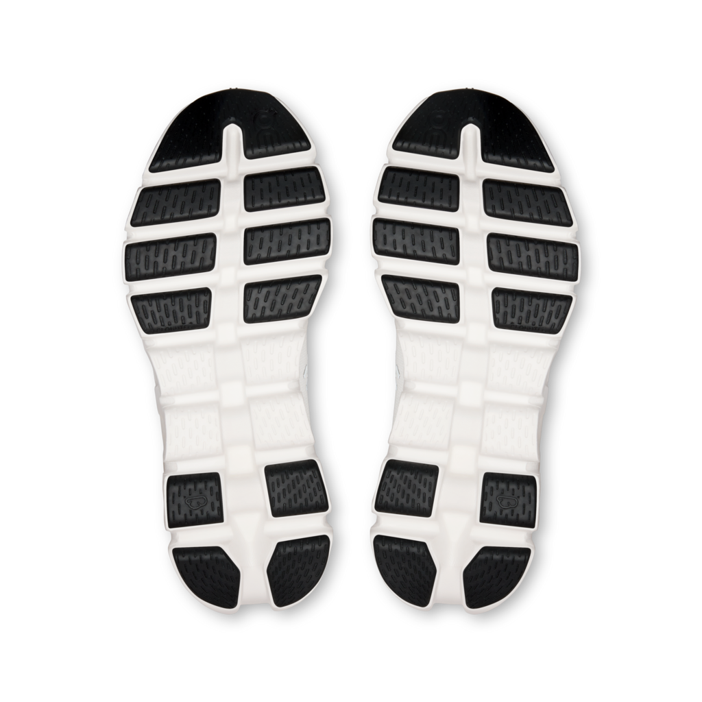 White shoe sole with black pattern on a white background