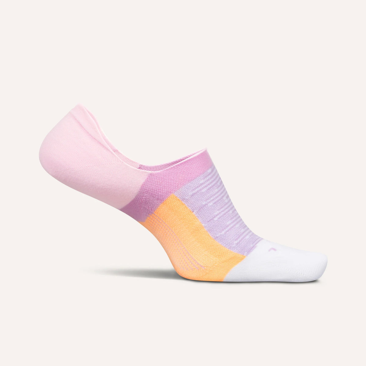 Multicolored sock on a white background