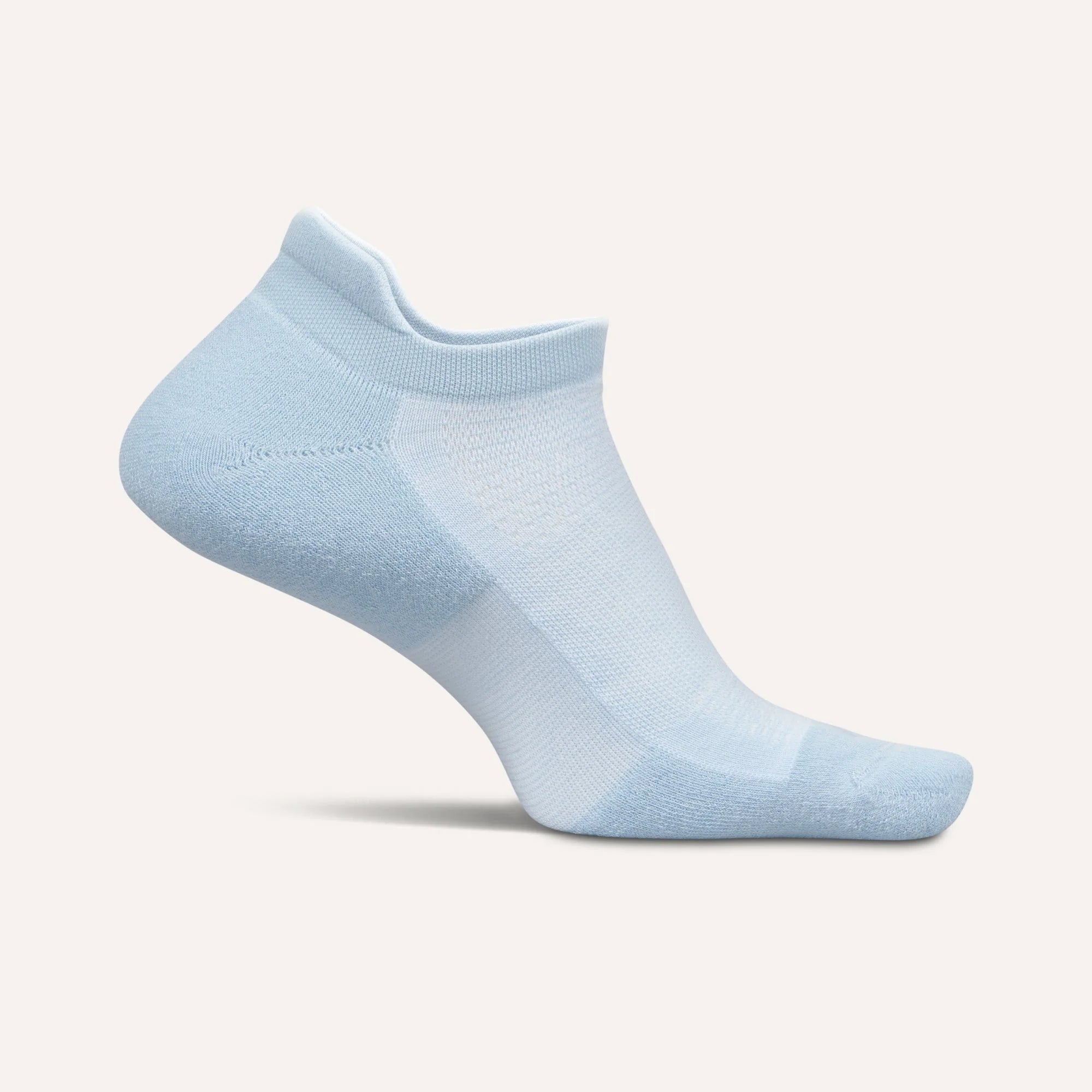 Light blue ankle sock on a white background