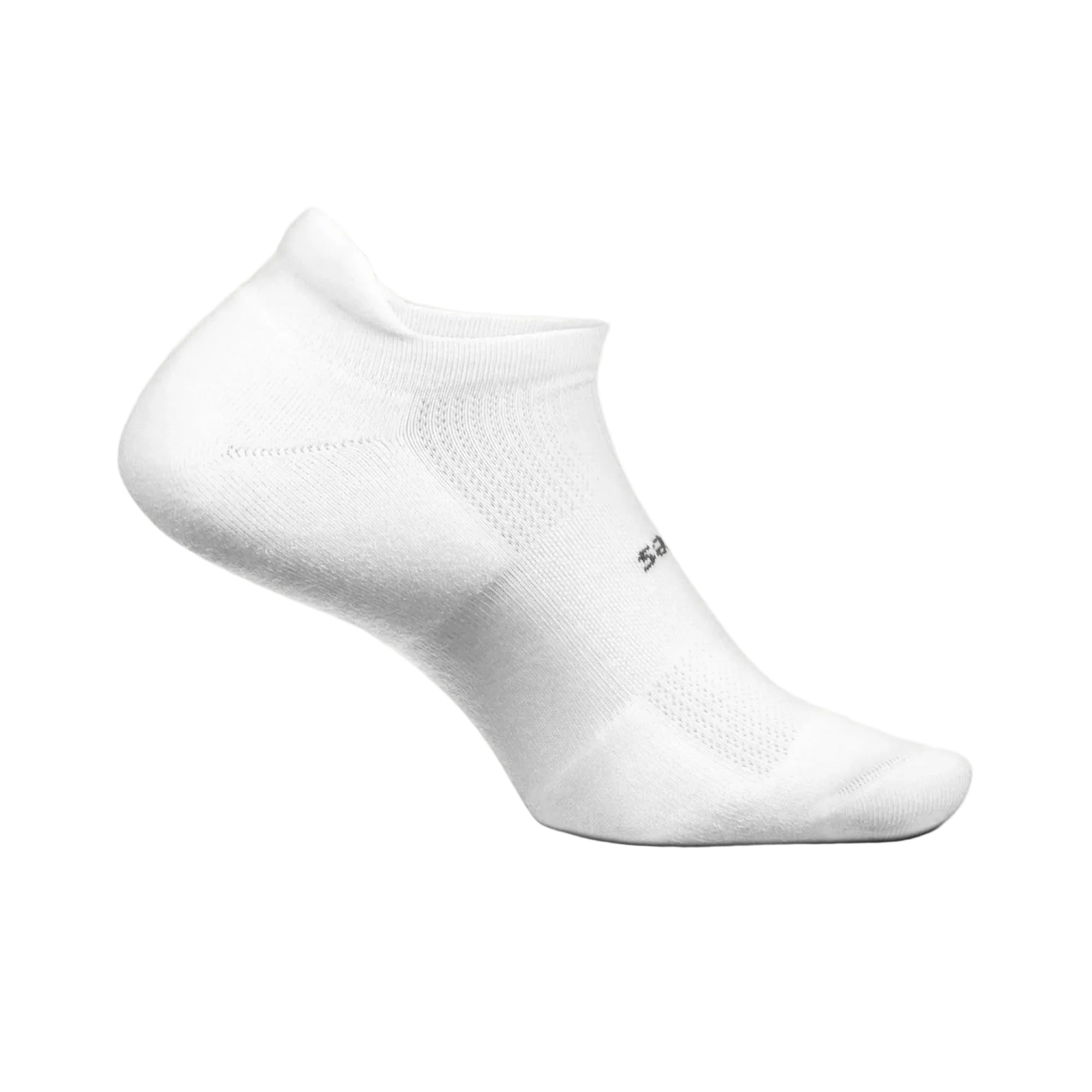 White ankle sock on a light gray background