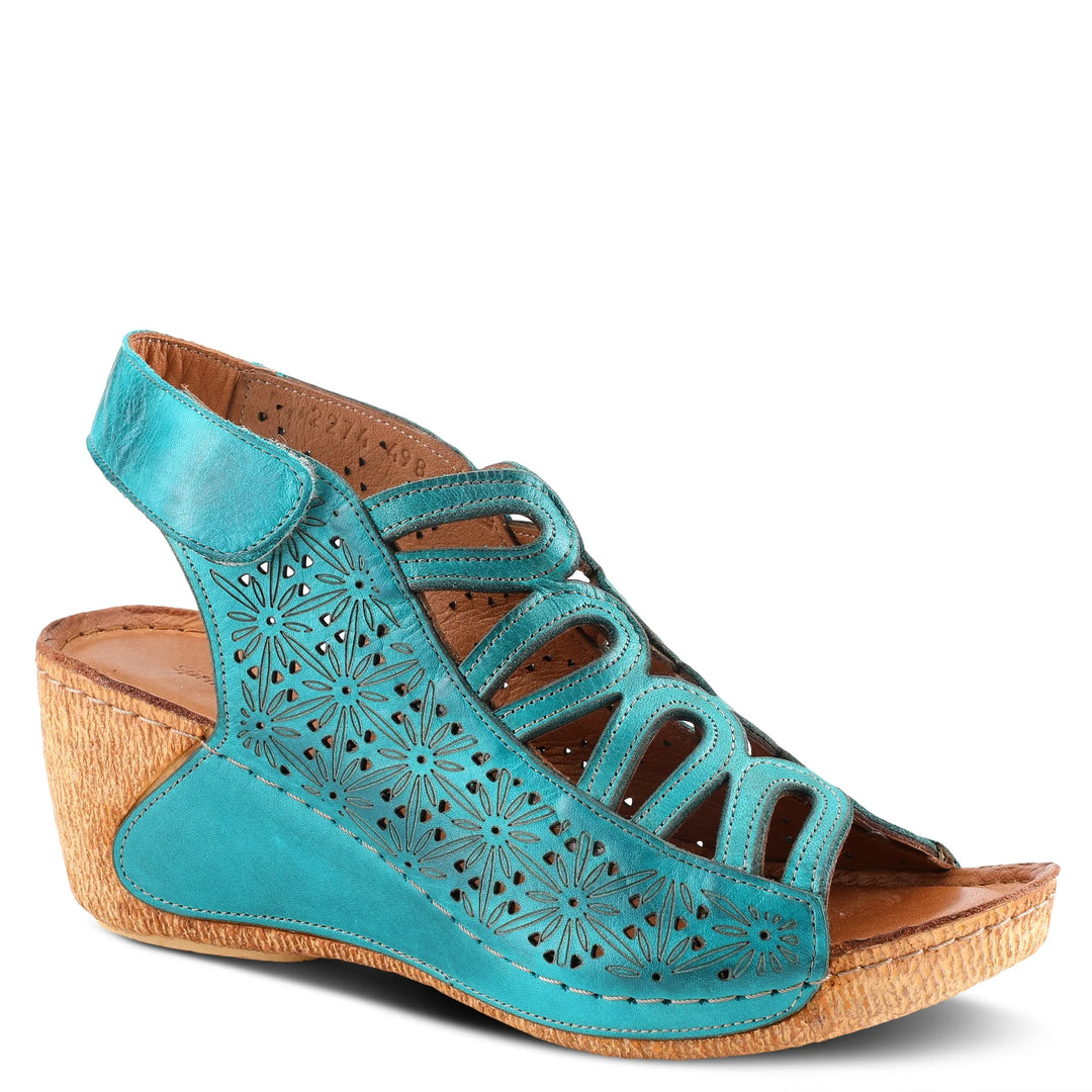 Women's Spring Step Inocencia Sandal Color: Turquoise 1