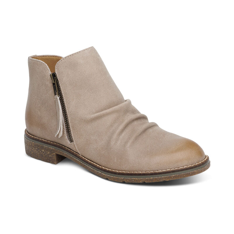 Women's Aetrex Mila Low Boot Color: Taupe 1