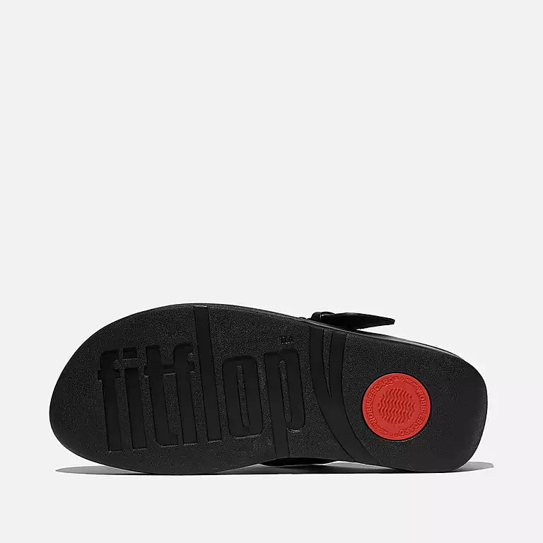 Women's Fitflop Lulu Resin-Buckle Leather Toe-Post Sandals 3