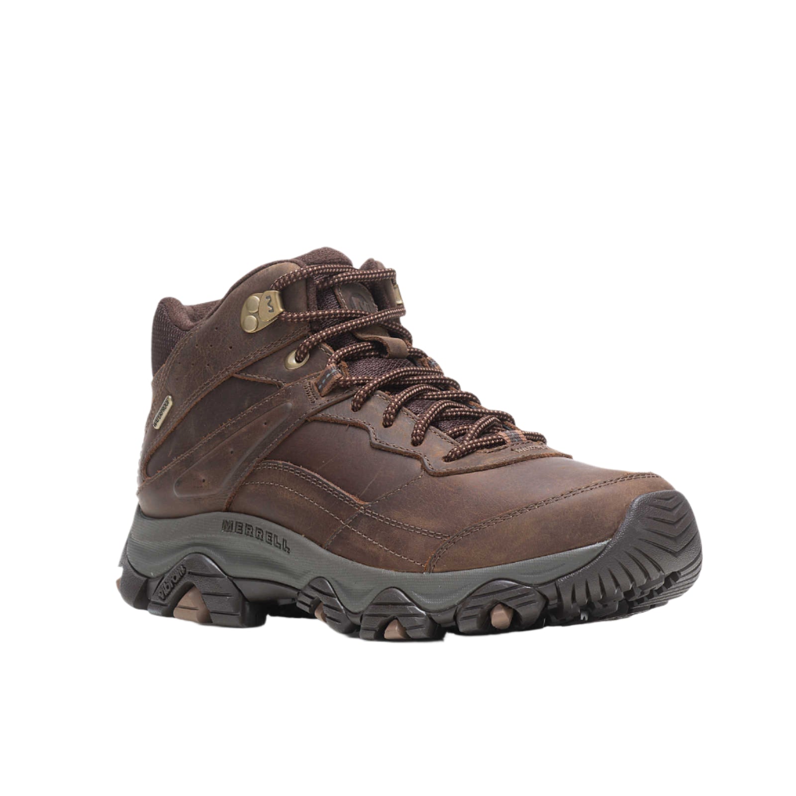 Men's Merrell Moab Adventure 3 Mid Waterproof Color: Earth (WIDE WIDTH) 1