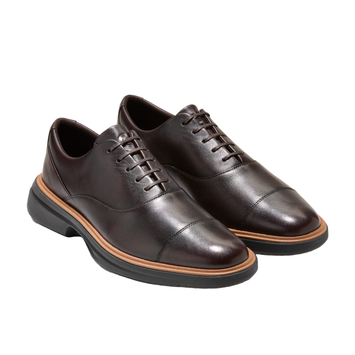 Cole Haan Country Black Brown Leather Vibram Sole Oxfords Men main image 2