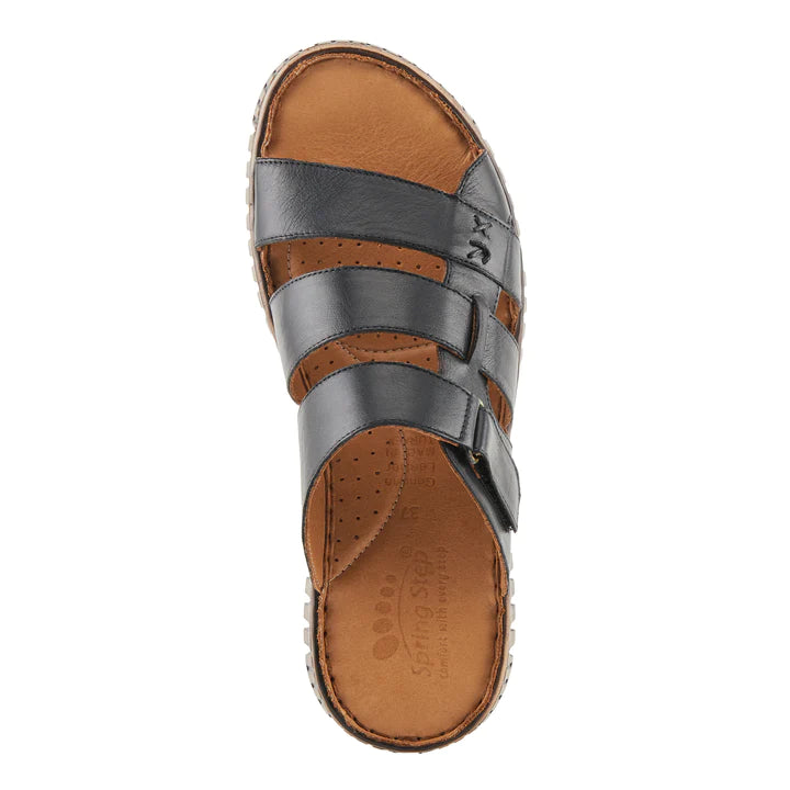 Women's Spring Step Olly Sandals Color: Black 7