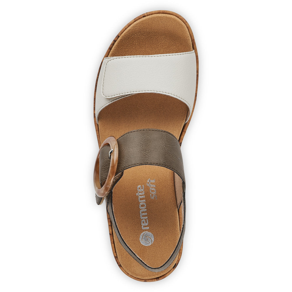 Women's Remonte Jocelyn Color: Off White / Tan 8