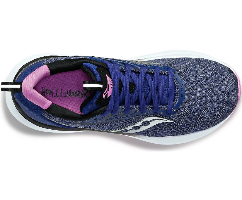 Women's Saucony Echelon 9 Color: Indigo | Grape (WIDE WIDTH) 4