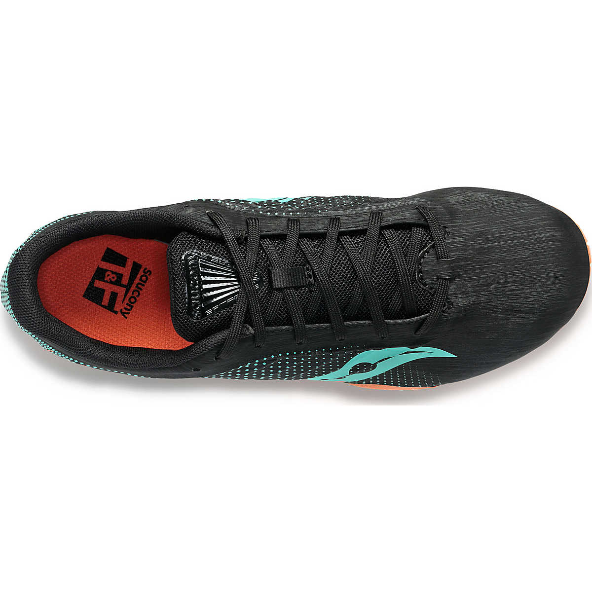 Men's Saucony Spitfire 5 Color: Black | Cool Mint 4