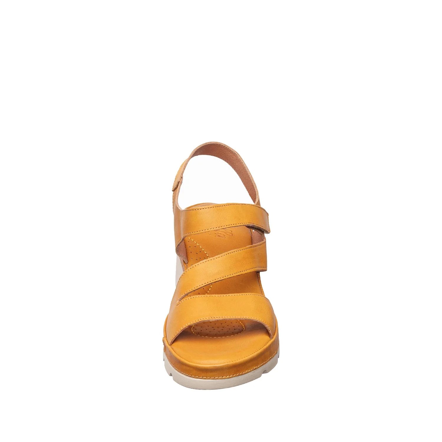 Yellow sandal on a white background