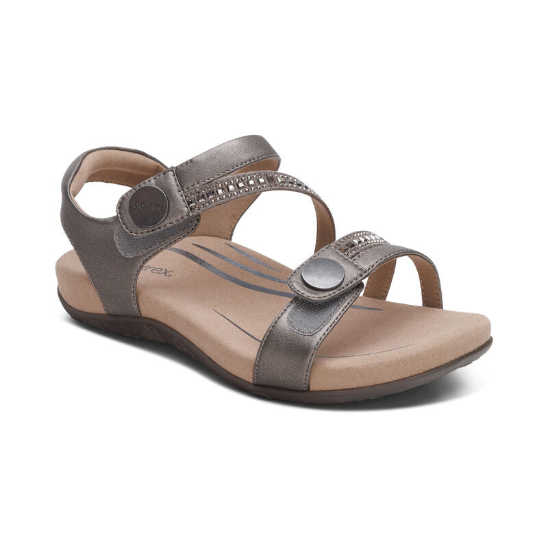 Women's Aetrex Jess Adjustable Quarter Strap Sandal 11