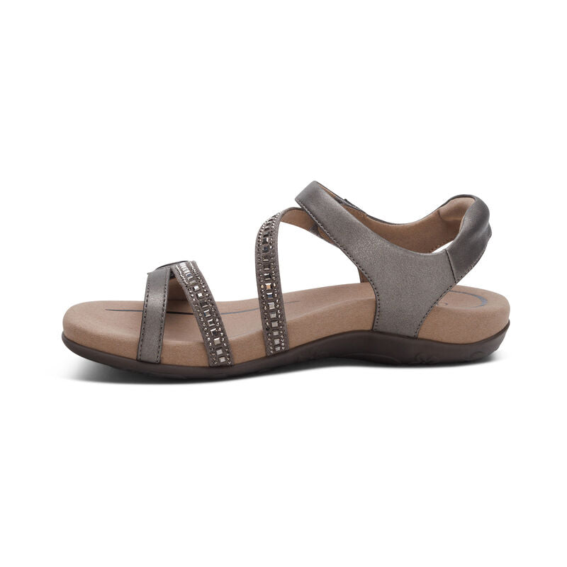 Women's Aetrex Jess Adjustable Quarter Strap Sandal 9