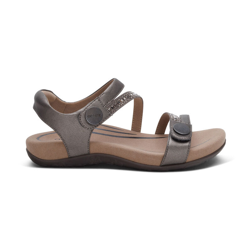 Women's Aetrex Jess Adjustable Quarter Strap Sandal 8