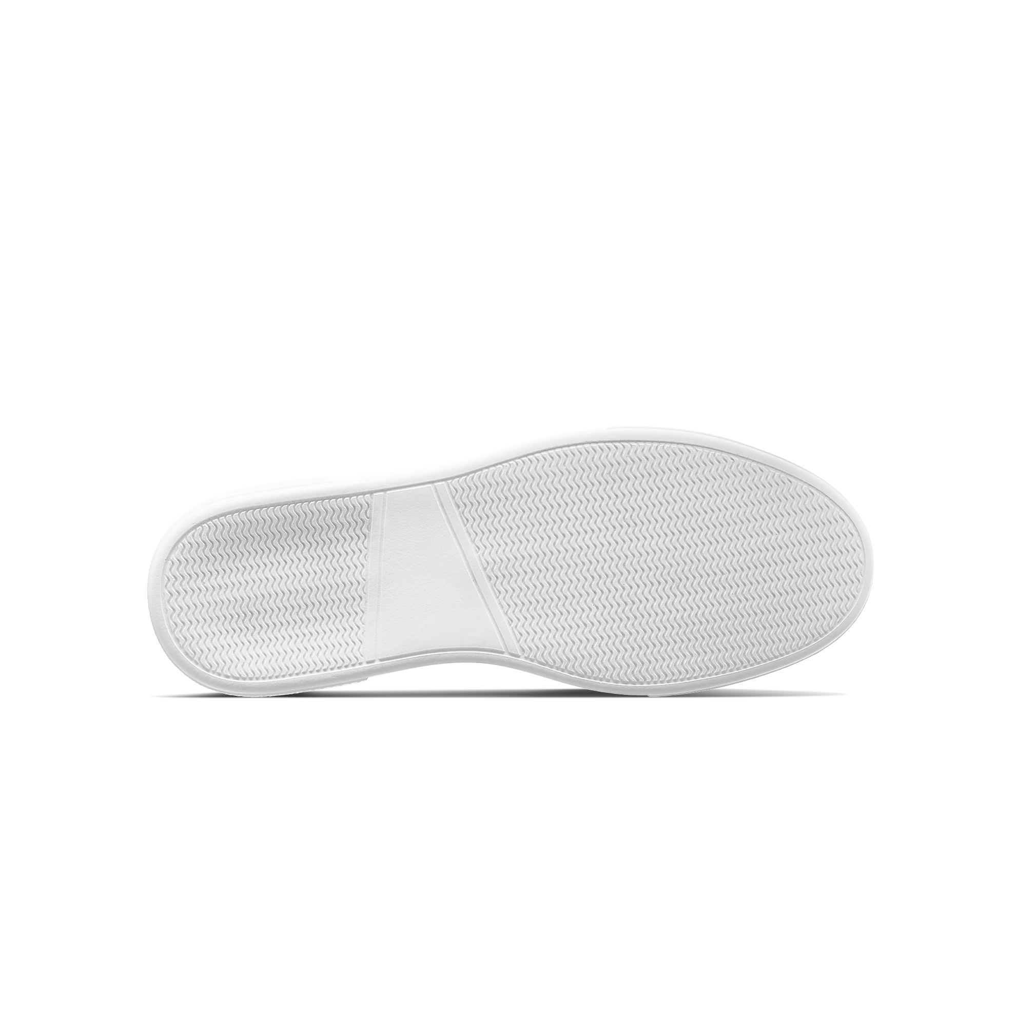 White sneaker sole on a white background