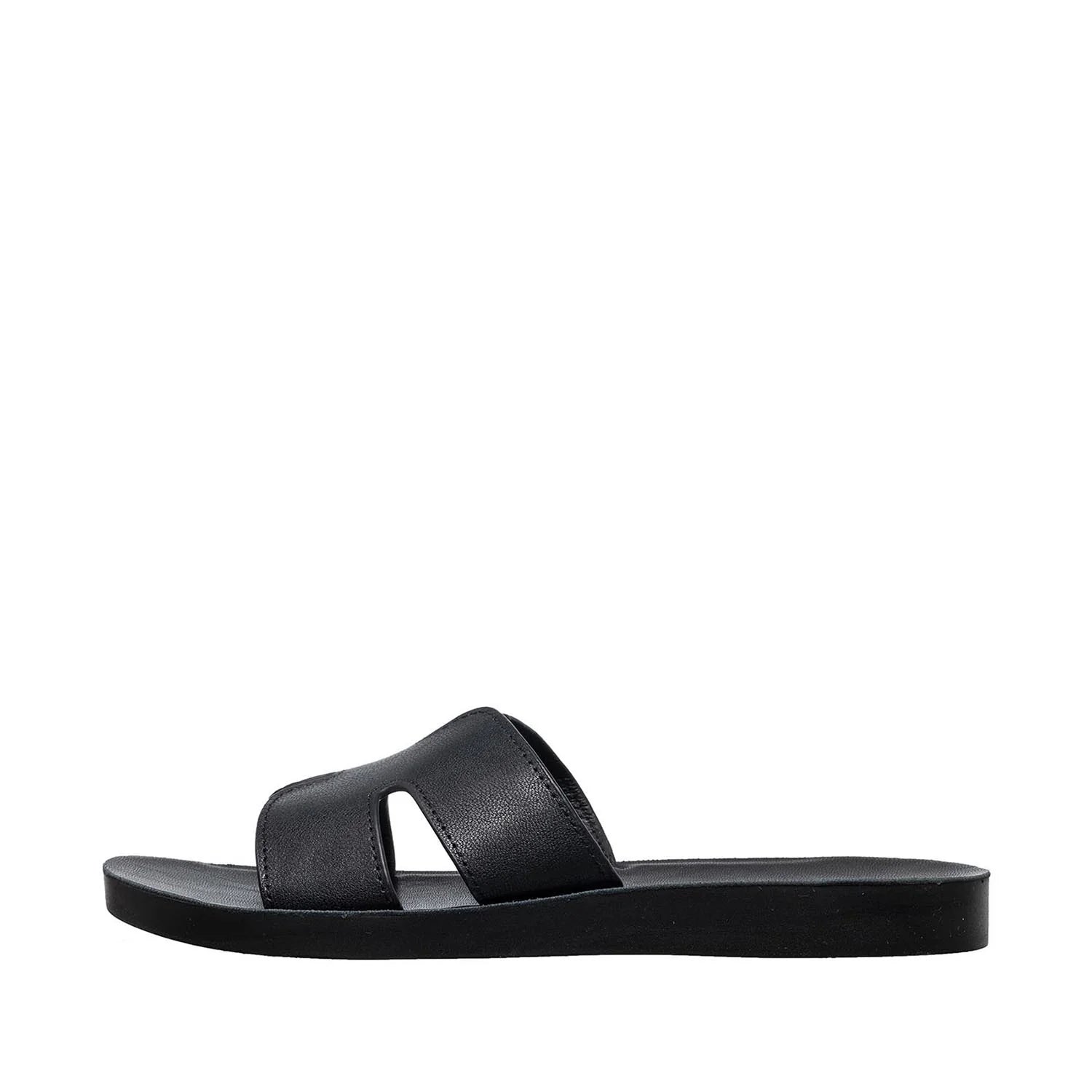 Black sandal on a white background