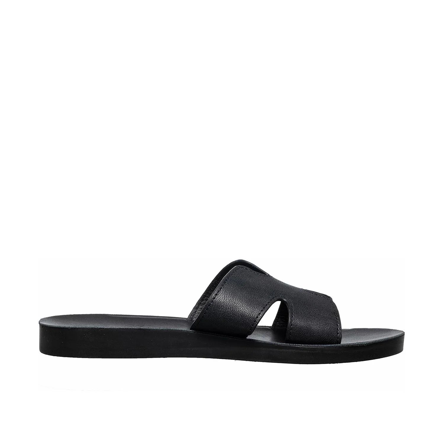 Black sandal on a white background