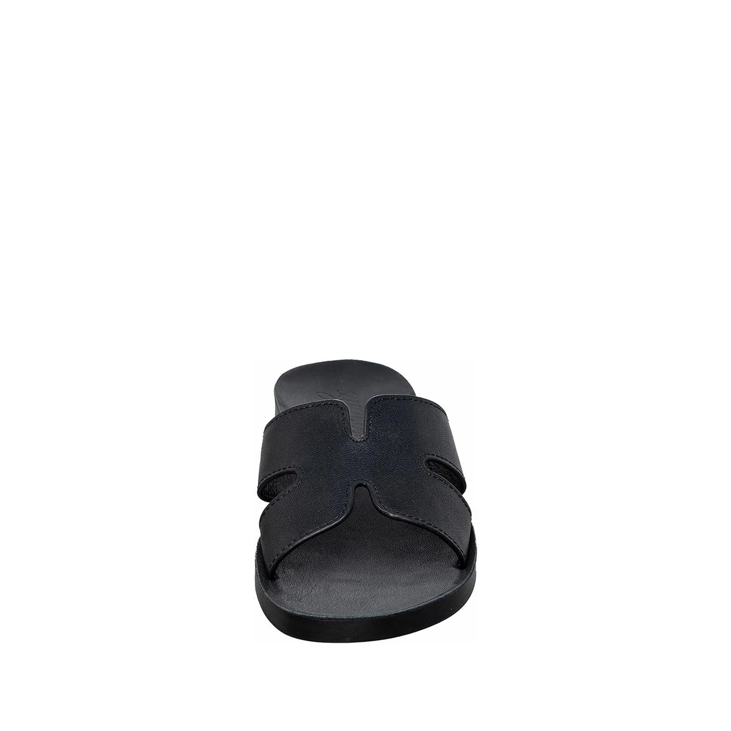 Black sandal on a white background