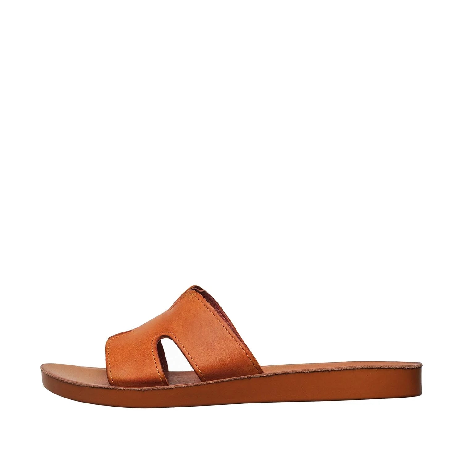 Brown sandal on a white background