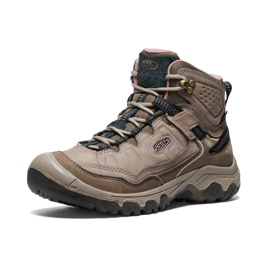 Women's Keen Targhee IV Waterproof Hiking Boot Color: Brindle Nostalgia Rose 6