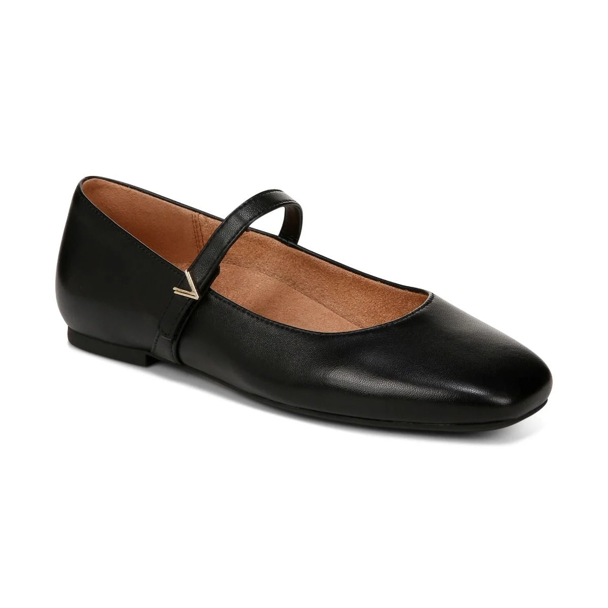 Women's Vionic Alameda Mary Jane Flat Color: Black Leather 1