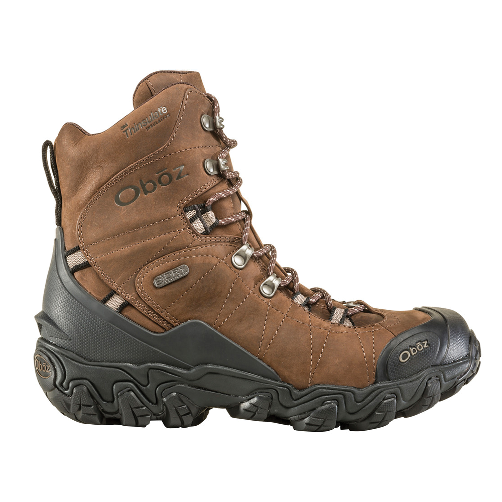 Men's Oboz Bridger 8" Insulated Waterproof Color: Bark Brown
