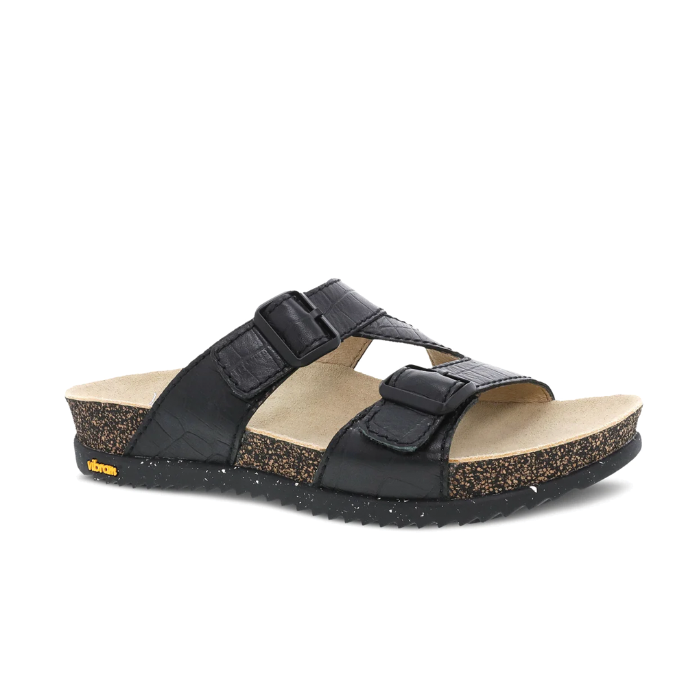 Women's Dansko Dayna Color: Black Croc Sandal 1