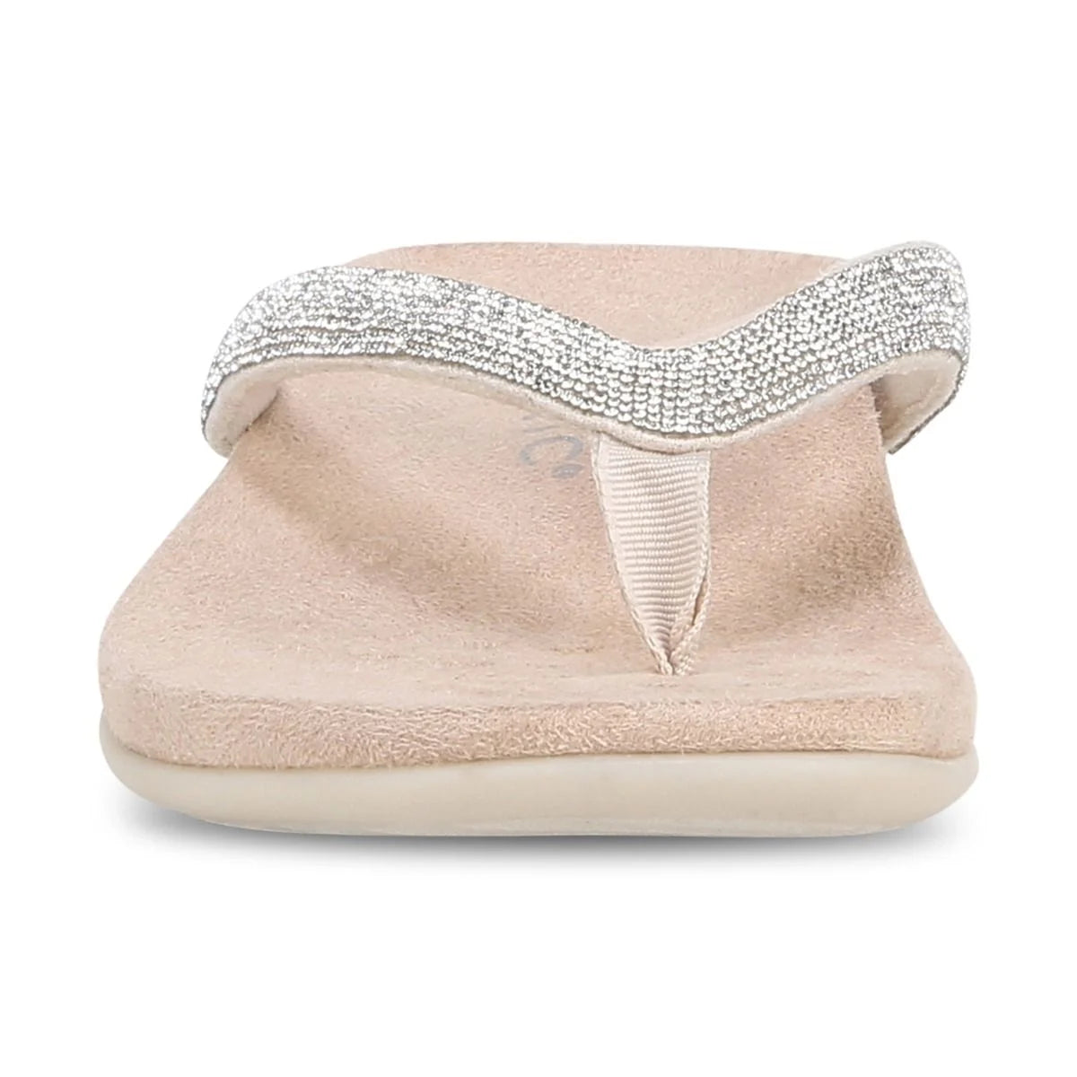 Women's Vionic Dillon Shine Toe Post Sandal Color: Cream 10