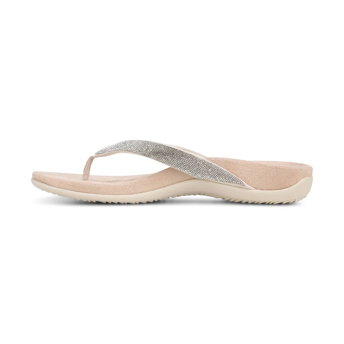 Women's Vionic Dillon Shine Toe Post Sandal Color: Cream 9