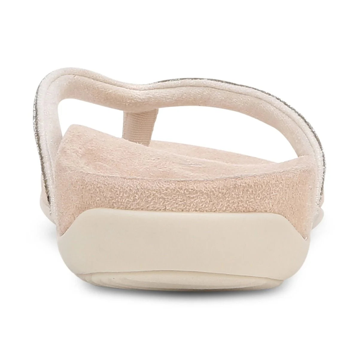 Women's Vionic Dillon Shine Toe Post Sandal Color: Cream 8