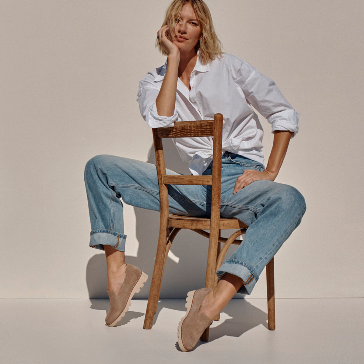 Women's Vionic Kensley Loafer Color: Navy Cream Leather 10