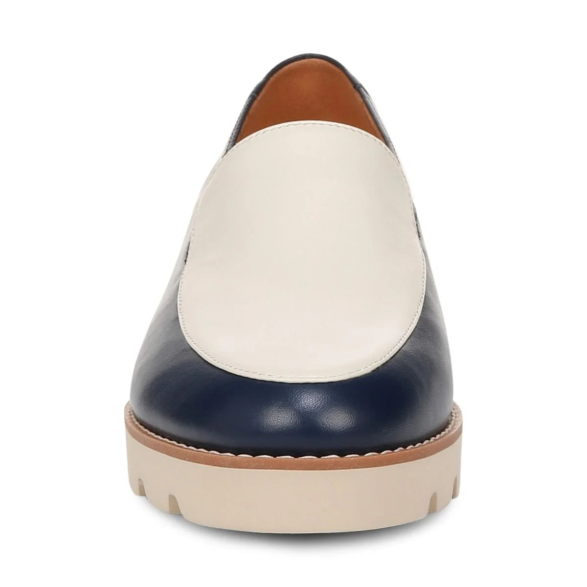 Women's Vionic Kensley Loafer Color: Navy Cream Leather 9