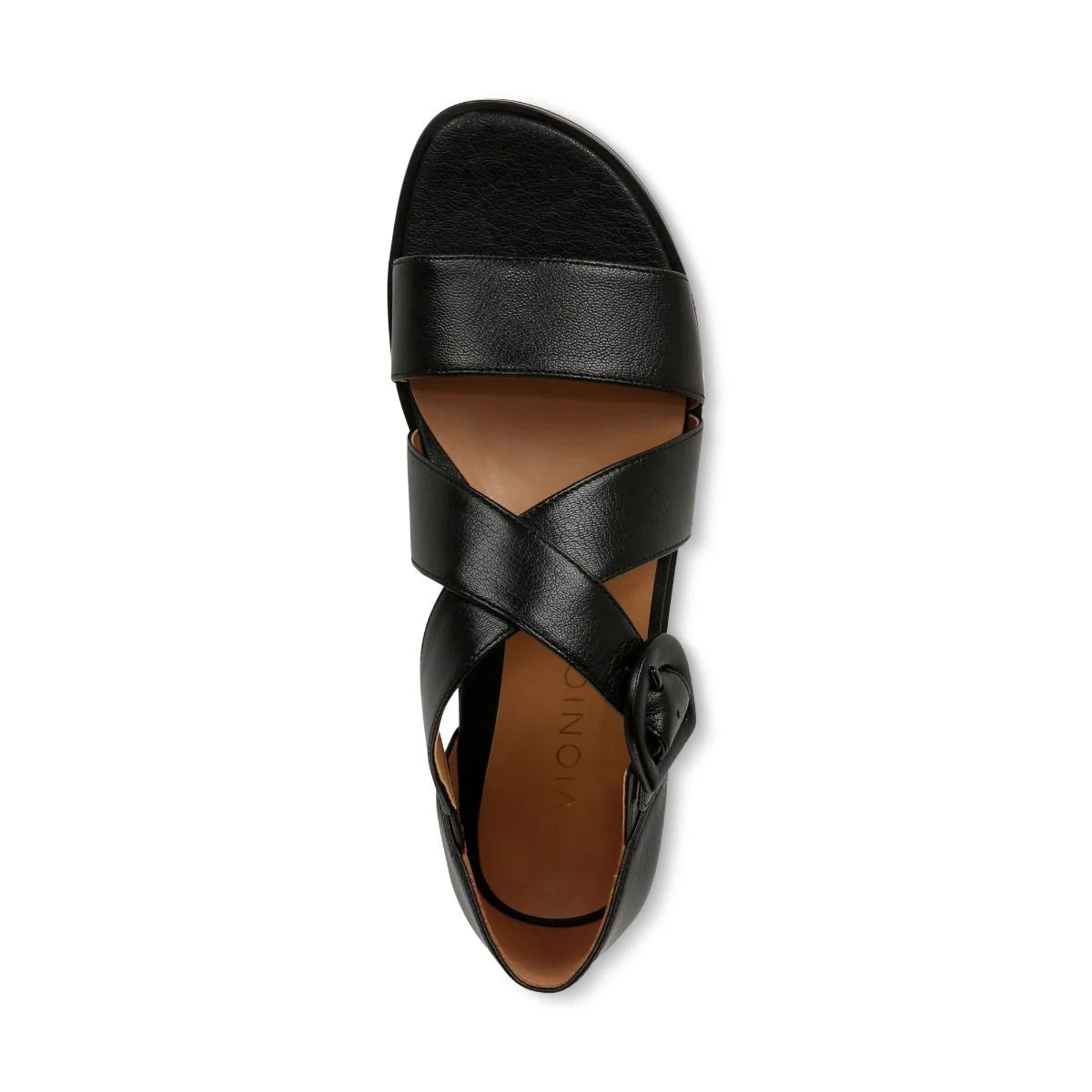 Women's Vionic Pacifica Strappy Sandal Color: Black Leather 6