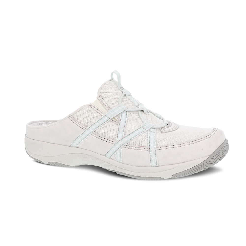 Women's Dansko Hayleigh Color: Ecru Suede Mule 1