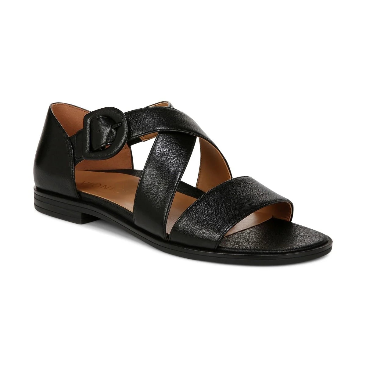 Women's Vionic Pacifica Strappy Sandal Color: Black Leather 1