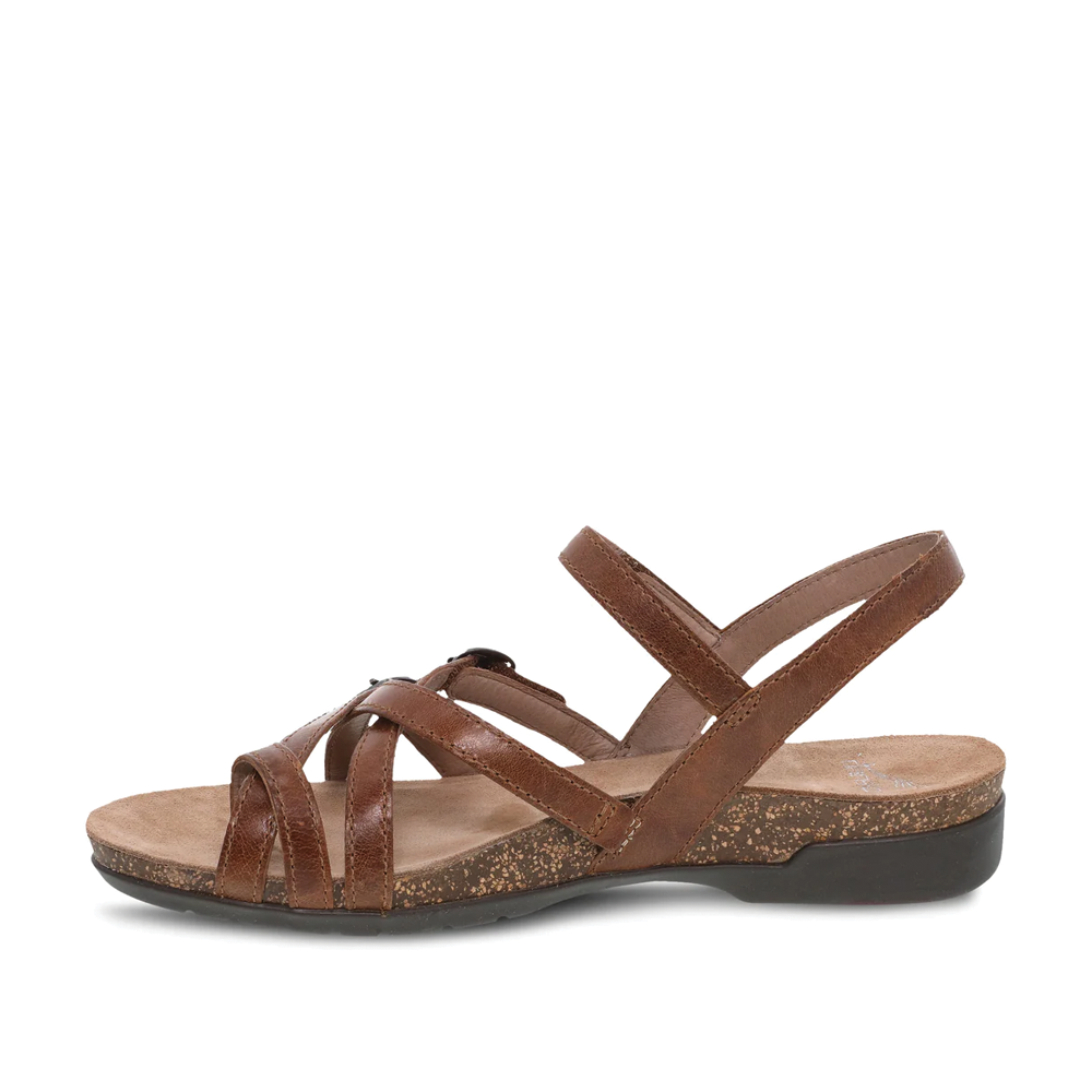 Women's Dansko Roslyn Color: Tan Waxy Burnished Sandal 2