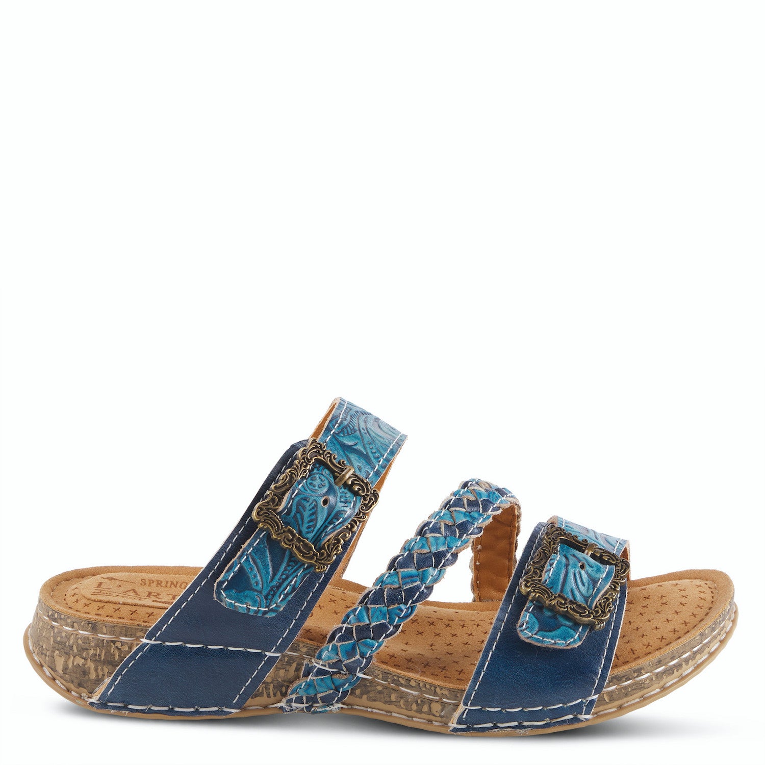 Women's Spring Step L'Artiste Astra Slide Sandal Color: Blue 2