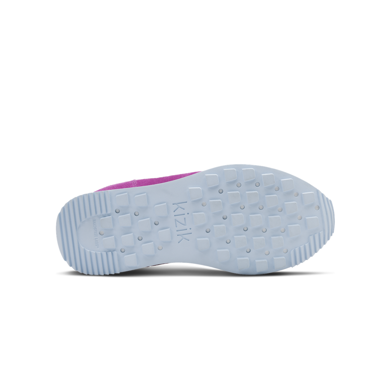 Light blue shoe sole with 'Kizik' branding on a white background