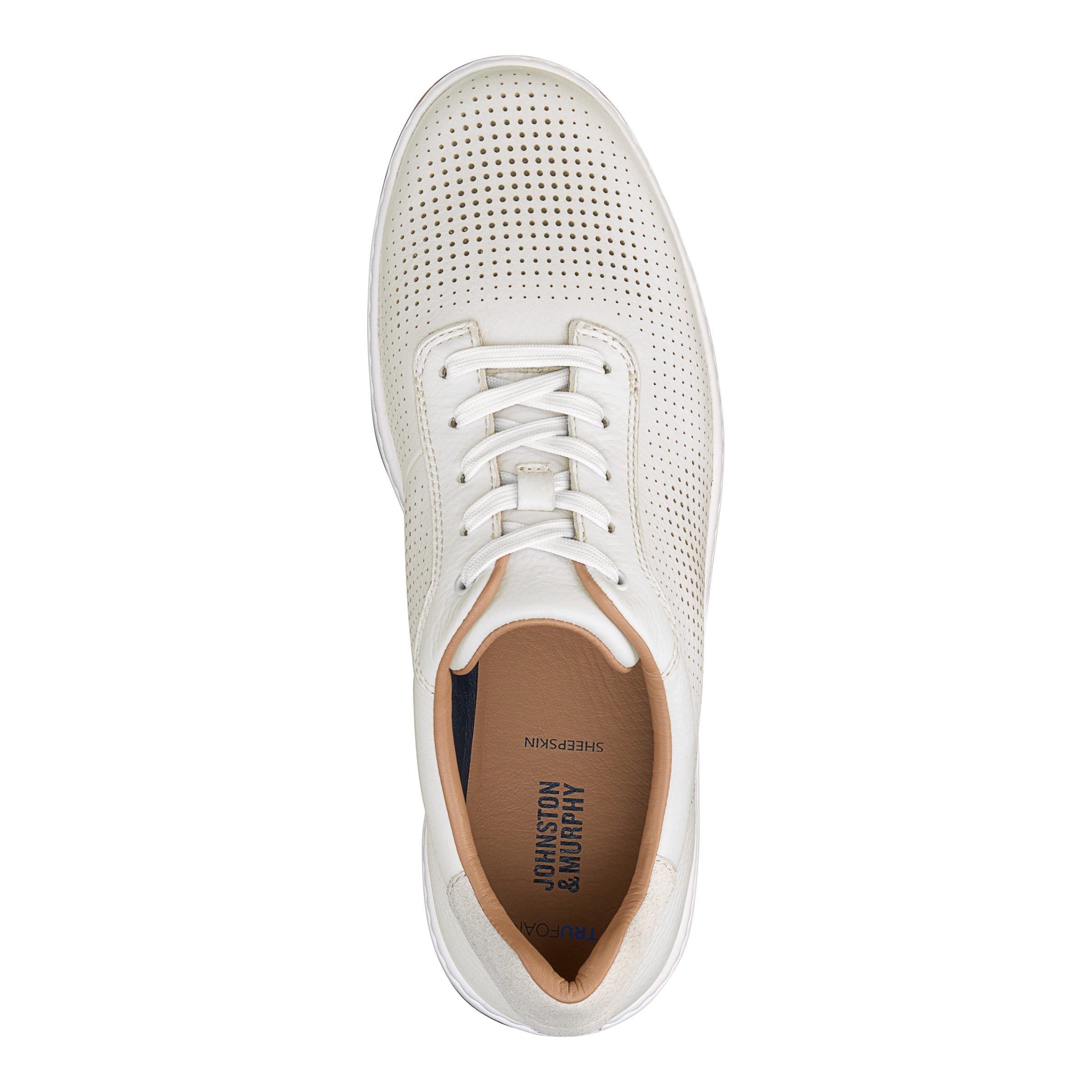 Men's Johnston & Murphy Daxton U-Throat Color: White Full Grain 4