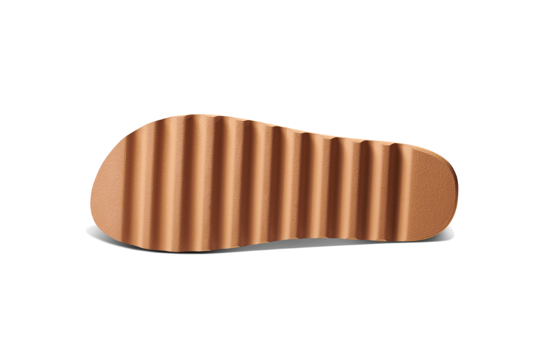 Brown sandal sole on a white background