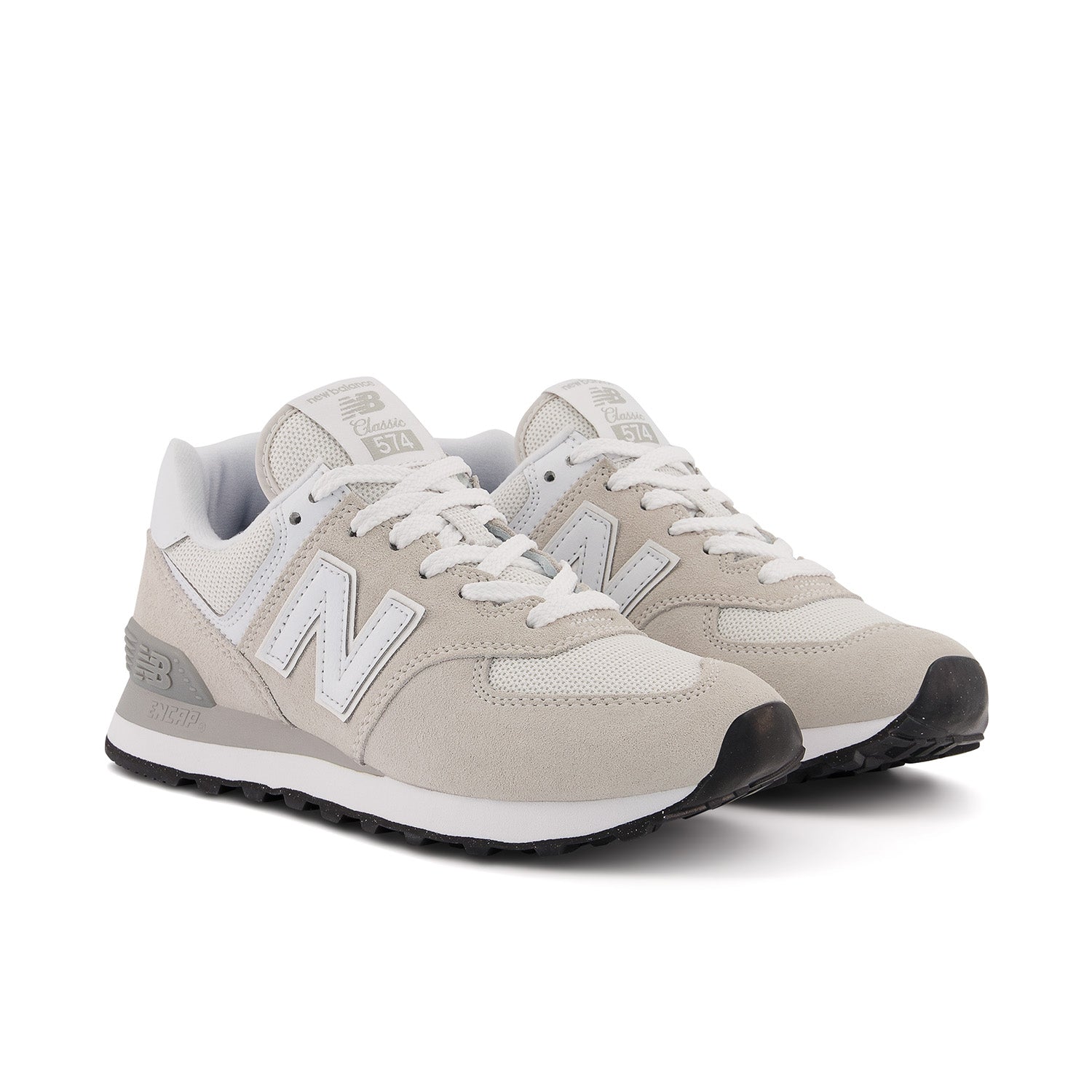 Women's New Balance 574 Core Color: Nimbus cloud with white 4