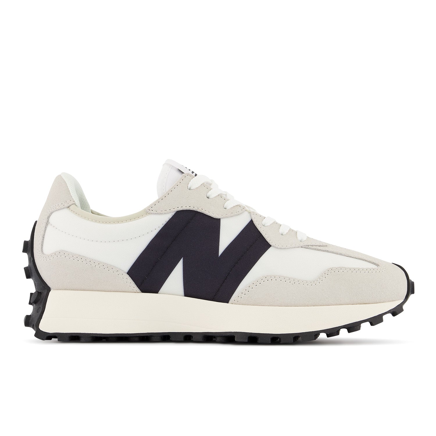 Women's New Balance 327 Color: Sea Salt with White and Black 1