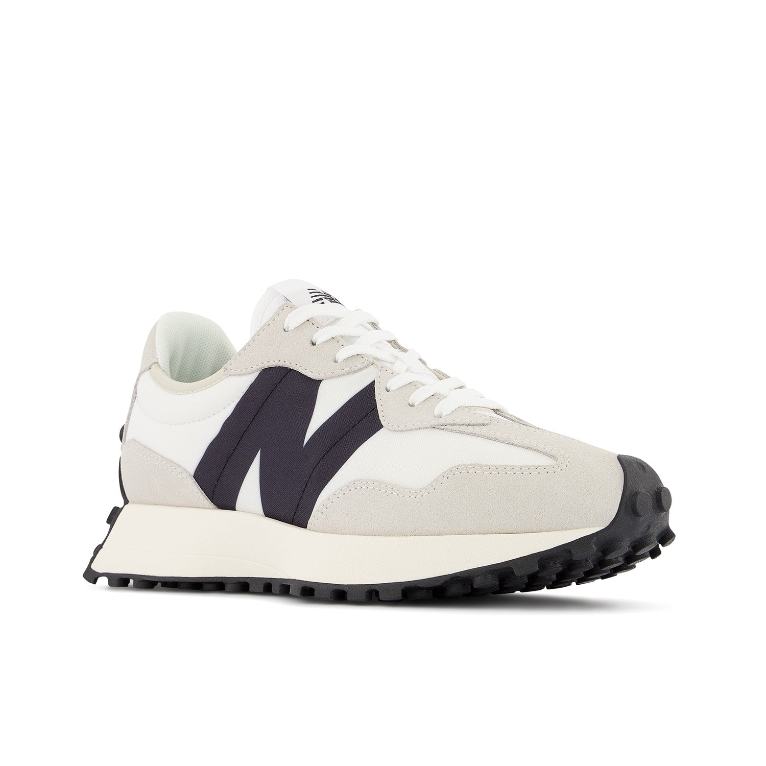 Women's New Balance 327 Color: Sea Salt with White and Black 4