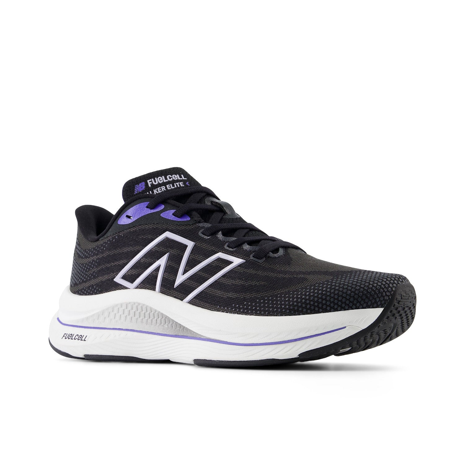Women's New Balance FuelCell Walker Elite Colo: Black Electric Indigo with Grey Violet