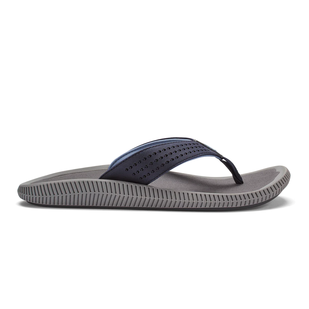 Men's Olukai Ulele Beach Sandal Color: Blue Depth / Charcoal