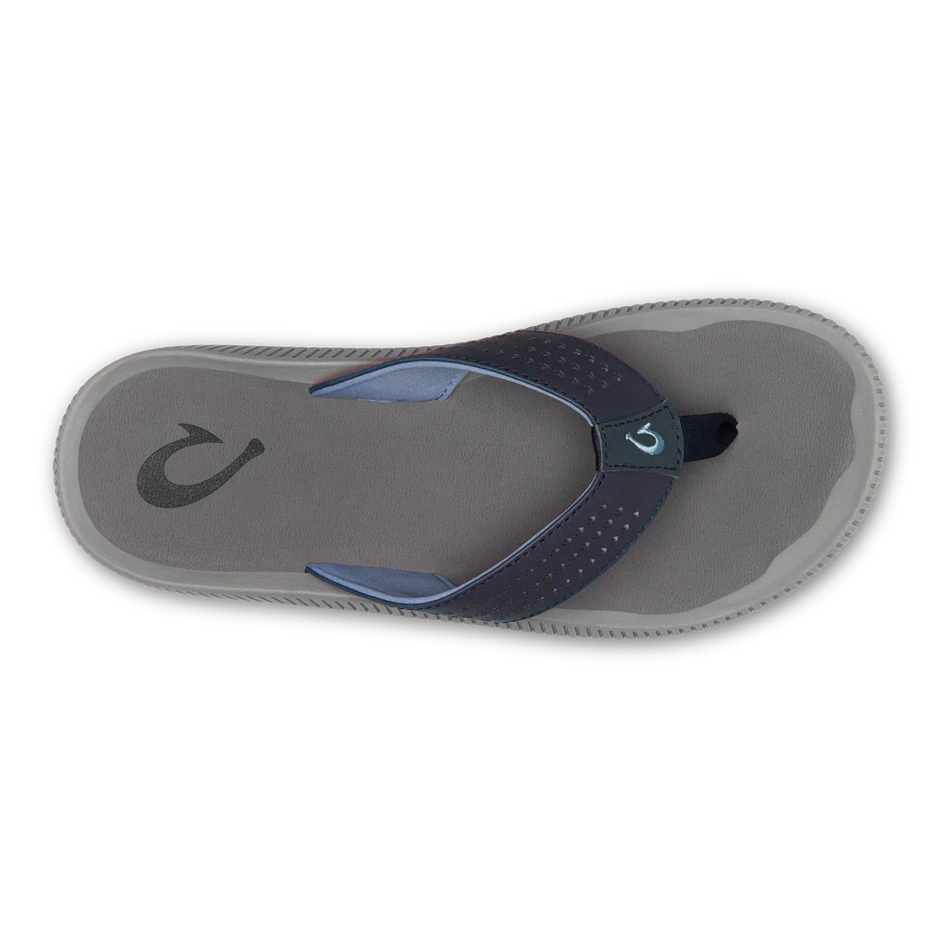 Men's Olukai Ulele Beach Sandal Color: Blue Depth / Charcoal